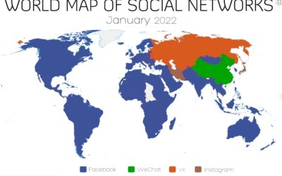 La mappa dei social media nel mondo 2022